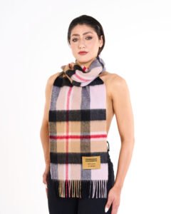 A wool scarf with a coat
