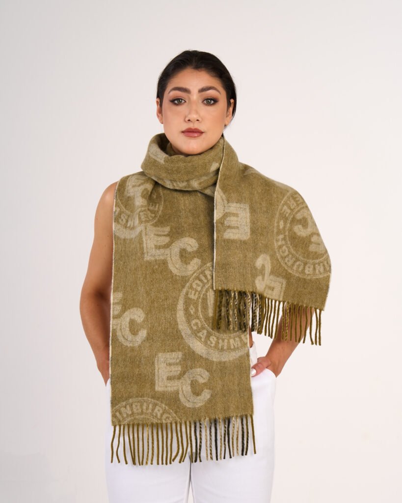Edinburgh Cashmere DC Check Cashmere Scarf 